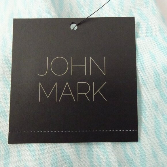 John Mark Embroidered & Beaded Tunic Top Women's Size M Blue Floral - Picture 7 of 10